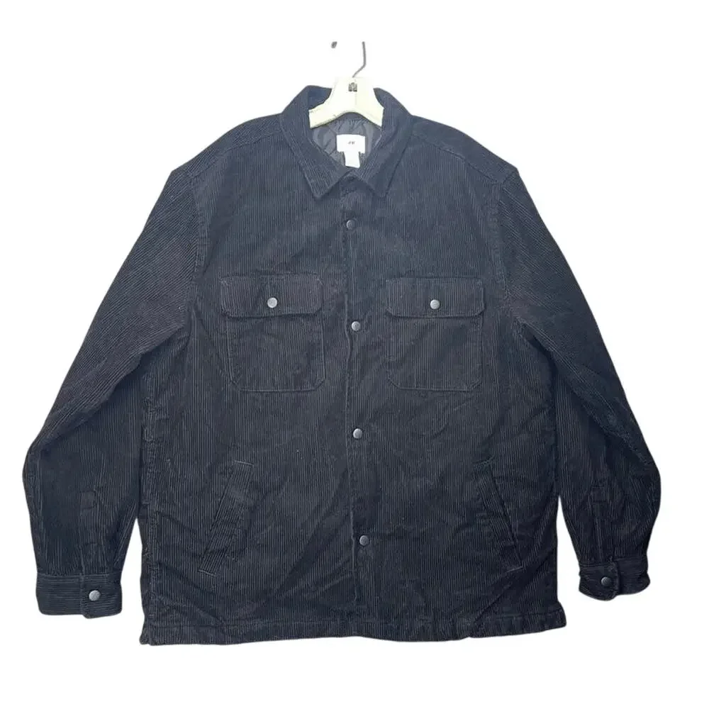 H&M Black‎ Corduroy Jacket Men’s Sz L